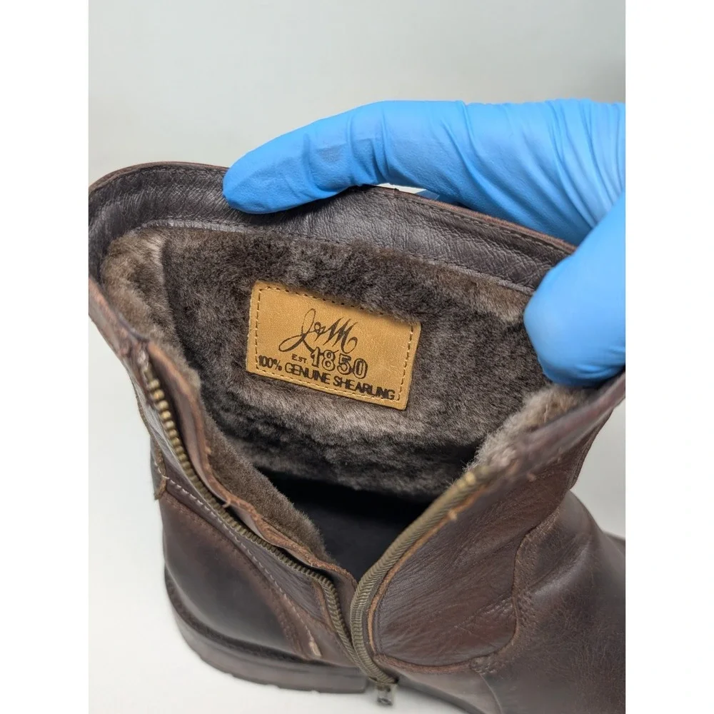 Johnston & Murphy 20-8836 Men's‎ Boots Ankle Shearling Lined Leather 10M Brown